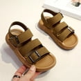 thumbnail image 4 of JDQJBZ Boys's Sandals Toddler Retro Hook Loop Closure Summer Beach Sandals Soft Sole Non Slip, 4 of 5