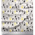 thumbnail image 1 of Soimoi Silk Fabric Cat Animal Printed Fabric 1 Yard 42 Inch Wide, 1 of 3