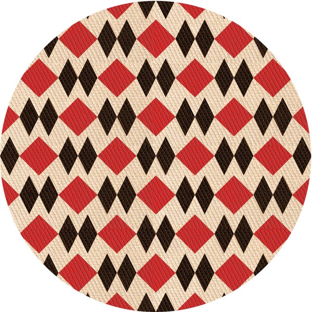 Ahgly Company Tapis d'Intérieur Lavables à la Machine, Ronds Transitionnels Rouge Cramoisi, Ronds de 5 Pi