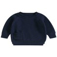 thumbnail image 1 of Baby Girl Boy Knit Pullover Sweater Fall Winter Warm Sweatshirt Tops with Pocket, 1 of 6
