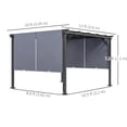 thumbnail image 3 of Outsunny 10' x 12' Retractable Pergola Canopy for Backyard, Garden, Grey, 3 of 10