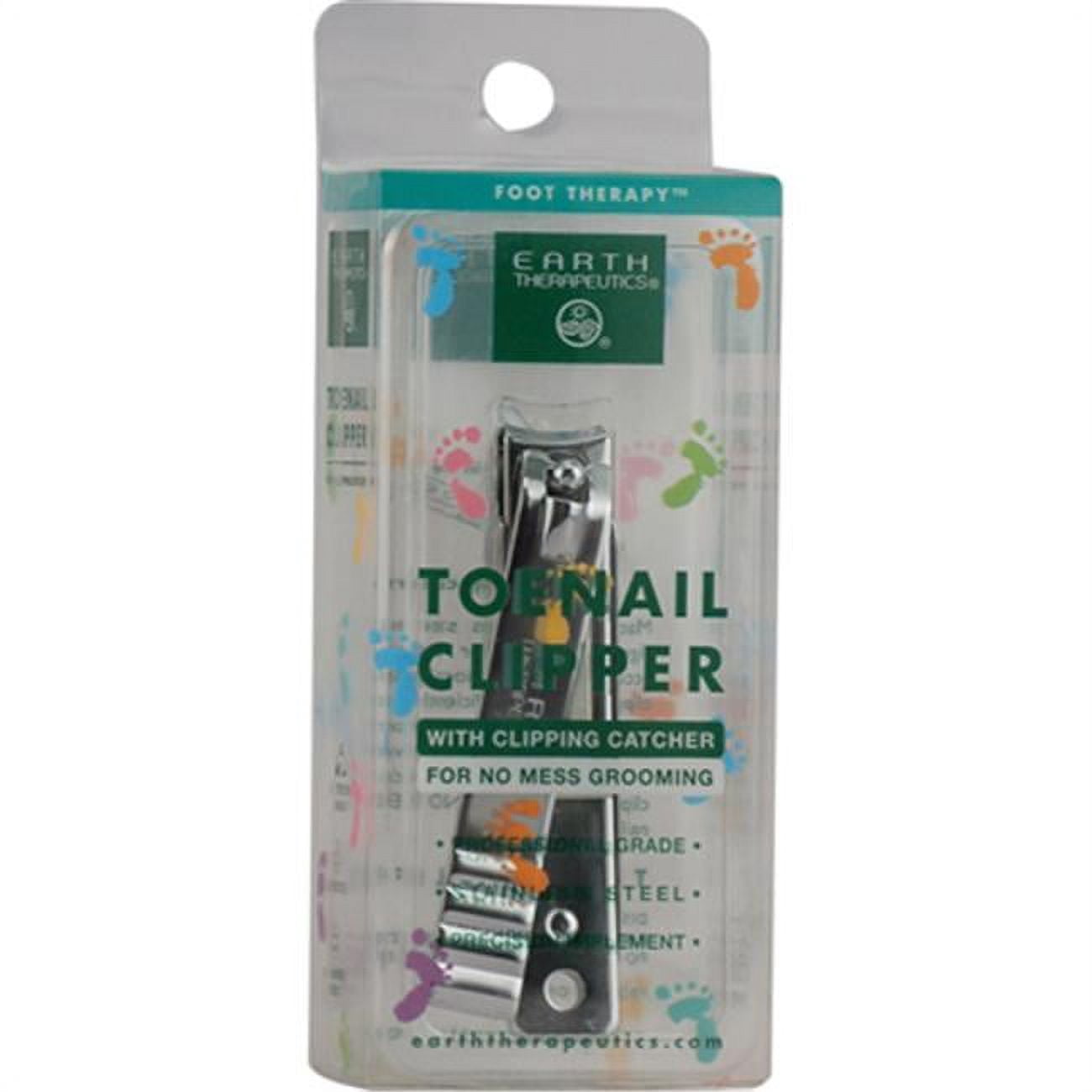 Earth Therapeutics Coupe-Ongles d'Orteils avec Récupérateur - 1 Unité