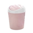 thumbnail image 4 of Trash Can Mini Flip Lid Garbage Bin Desktop Bedside Mini Flip Plastic Waste Basket for Home Living Room, Pink, 4 of 9
