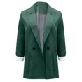 thumbnail image 3 of Womens Fashion Casual Solid Open Front Cardigan Long Sleeve Jacket Coat, 3 of 5