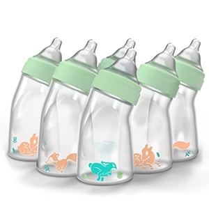 Balance + Bouteille pour bébé en angle avec sucette - 6x5oz Bouteilles