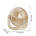 thumbnail image 1 of Portable Fan Rechargeable High Power Cool Small Fan, Desktop Silent for Office Student Dormitory, USB Charging Adjustable Speed, Compact Lightweight for Indoor Outdoor Use, 1 of 3
