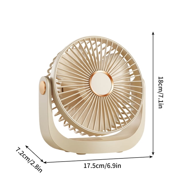Portable Fan Rechargeable High Power Cool Small Fan, Desktop Silent for Office Student Dormitory, USB Charging Adjustable Speed, Compact Lightweight for Indoor Outdoor Use