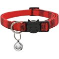thumbnail image 1 of YISITIAN Cat Collar with Bell - Plaid Pattern, Adjustable & Breakaway Design (8-12 Inches) - Cute Pet Collar for Kittens (Suitable for Male & Female Cats) - Perfect Pet Gift & Accessory (Red, 1 Pack), 1 of 6