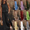 thumbnail image 5 of Ketyyh-chn99 Robes Femmes Été Robe Évasée à Fleurs Robe Décontractée Mini Robe Ample Confortable à Rayures Manches Longues Longue Robe Noir,m, 5 of 5