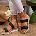 thumbnail image 2 of Dakaela Womens Wedge Slide Sandals Braided Platform Espadrilles Open Toe Summer Beach Walking Shoes, 2 of 7
