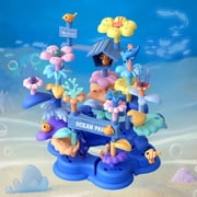 Children's Assembling Garden Changing Small Garden DIY Set with Building Blocks, Creative Flower Arrangement Toy for Kids, Enh Imagination and Motor Skills