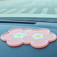 thumbnail image 2 of Pink Car Storage Cushion Car Dashboard Car Mounted Perfume Seat Pad Mobile Phone Storage High Temperature Double Flower, 2 of 6