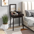 thumbnail image 2 of HOMCOM Modern Vanity Desk with Flip-up Mirror and 2 Drawers for Bedroom, 2 of 10