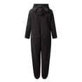 thumbnail image 4 of Combinaisons à Jambes Larges pour Femmes à Manches Longues à Capuche Combinaison Pyjama Décontractée d'Hiver Chaude Combinaison de Nuit Combinaison à Jambes Larges en Liquidation, 4 of 5