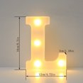 thumbnail image 3 of Vaidha Alphabet LED Letter Lights Light Up White Plastic Letters Standing Hanging A-M &, 3 of 3