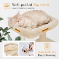 thumbnail image 4 of Cat Tree es Cat Tower with Dual Condos for Indoor Cats Plush Cat House with Padded Perch Scratching Ramp and Posts and Replaceable Balls-, 4 of 7
