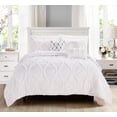 thumbnail image 2 of All Season 10-PIECE Bed in a Bag Infinity Collection Comforter Set Wrinkle Resistant Silky-Soft Includes Bed Sheet Set, Full/Queen, White, 2 of 5