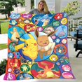 thumbnail image 2 of Cartoon Pokemon Pikachu Flannel Blanket Children Adult Gift Bedding Bedspread Sofa Spring and Autumn Warm Blanket Home Decor, 2 of 5