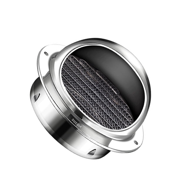 ZheElen Stainless Steel Round Bull Nosed External Extractor Vent Outlet For Ducting Ventilation 100mm 1Set