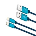 thumbnail image 1 of USB Charger Cable 4FT, [2 Pack] ROFAY USB Fast Charging Cord Compatible with iPhone 14 Pro Max 13 Plus 12 11 Pro Max XS 8 7 and More, Blue, 1 of 6