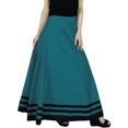 thumbnail image 1 of Bimba Women Long Maxi Skirt Faux Silk Boho Chic Skirts With Drawstring Waist, 1 of 2