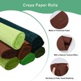thumbnail image 2 of Crepe Paper, 8.2ft x 20 Inch /250 x 50cm Soft Wide Crepe Paper Streamer Sheet, Decorative Craft Streamer [Coffee], 2 of 7