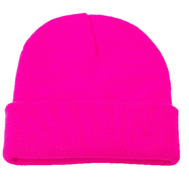 Chic Girl Winter Fall Solid Color Cuffed Woolen Yarn Knitted Warm Hat Cap Beanie