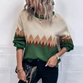 thumbnail image 2 of REDHOTYPE Femmes Col Rond Tricot Pull en Vrac Casual Couleur Bloquant Pull à Manches Longues Top, 2 of 6