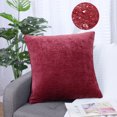 thumbnail image 1 of PiccoCasa Housses de Coussin Décoratives Douces Hydrofuges Bourgogne 18x18 Pouces, 1 of 7