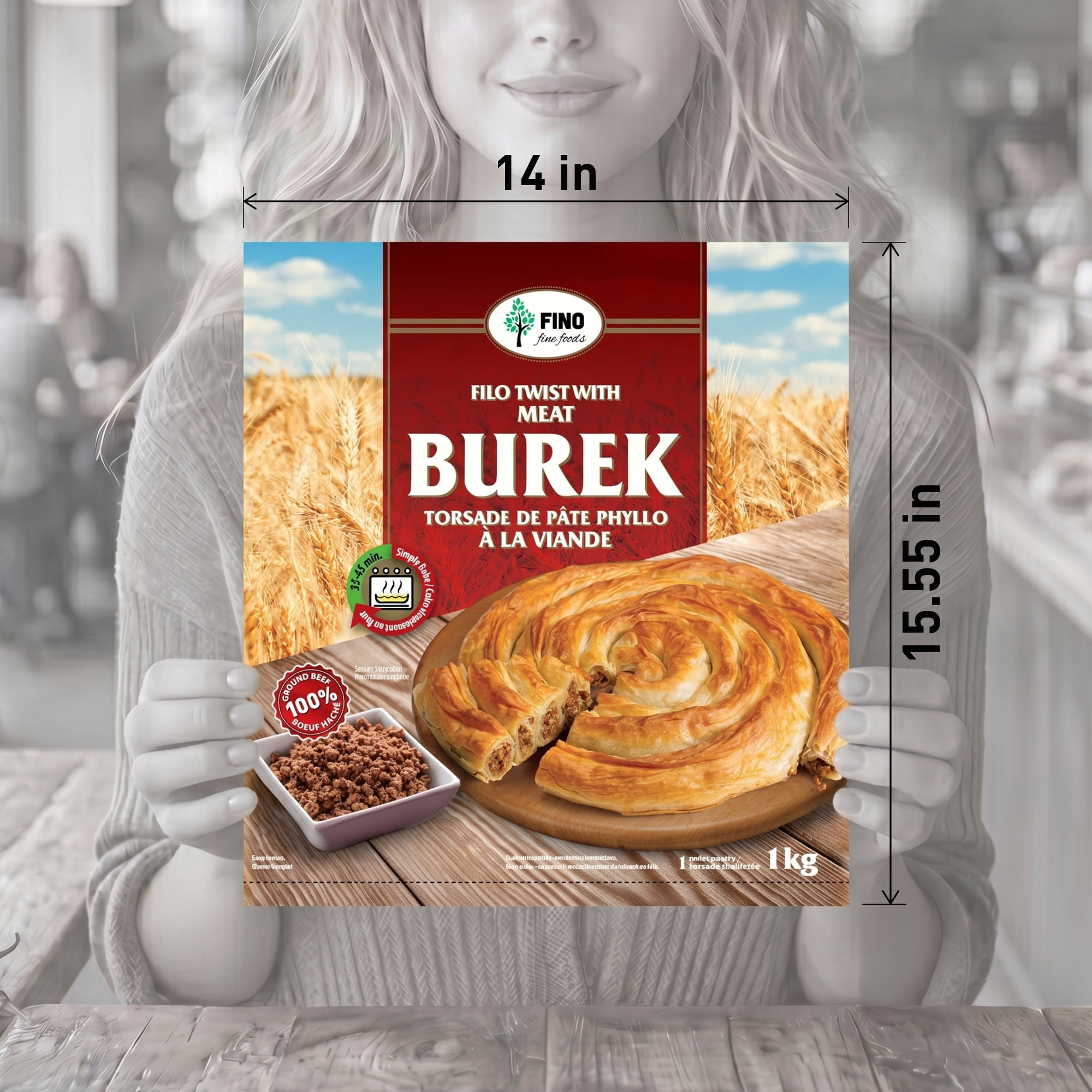 Fino Fine Foods Filo Twist with Meat Burek 1/Kilogram, Fino Fine Foods Filo Filo Twist with Meat Burek