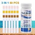 thumbnail image 4 of Leutsin Bandelettes de Test d'Eau 3 en 1 pour Piscine Spa Chlore Brome PH Alcalinité Dureté Kit, 4 of 7