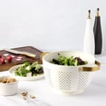 thumbnail image 4 of Thyme & Table Cream and Gold Colander, 4 of 5