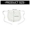 thumbnail image 2 of Apron Sleeve Elegant White Ruffled Waist Apron for Women and Cooking Utility Half Apron for Everyday Kitchen, 2 of 4