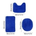 thumbnail image 3 of PRETXORVE Solid Color Bath Mats 3 Set Bathroom Rugs for 3 Pcs Mats Soft Comfortable Water Absorption Non- Thick Washable Easier to Dry Dark, 3 of 8