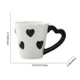 thumbnail image 3 of YoGold Valentines Day Ceramic Coffee Mug - Heart Embossed Tea Cups For Latte, Hot Tea, Cappuccino, Milk - Cup For Lover Mom Birthday Christmas Valentine's Day Gifts White, 3 of 6