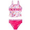 thumbnail image 1 of Maillot Tankini 2 Pcs Rose à Fleurs pour Tout-Petites Filles - 2T, 1 of 3
