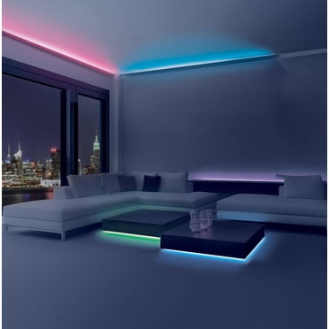 Ruban LED multicolore flexible Merkury Innovations Flexglo XL (4 m / 13,1 pi) pour intérieur et extérieur – Lot de 1