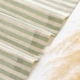 thumbnail image 4 of Curtainking Kitchen Valance Curtain Stripe Pattern Farmhouse Window Valance 16 inch Linen Window Treatment for Bathroom Bedroom Rod Pocket 1 Panel Sage, 4 of 7