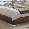 thumbnail image 4 of Modern Floor-Standing Platform Bed Frame, Wooden Bed Frame Without Headboard, Solid Wood Slat Foundation, No Box Spring Needed, Easy Assembly, for Bedroom, Dorm, Small Spaces, 4 of 5