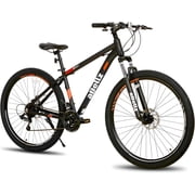aBellz 29" Mountain Bike, 19" Aluminum Frame, Suspension Fork, 21-Speeds MTB (Black)