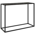 thumbnail image 1 of vidaXL Console Table Black 100x35x75 cm Tempered Glass, 1 of 7