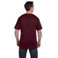 thumbnail image 4 of Hanes Beefy-T Men`s Pocket T-Shirt, 2XL, Maroon, 4 of 5