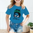 thumbnail image 2 of Hauts de Danse pour Enfants Filles T-Shirt pour Enfants Manches Longues Enfant Filles Mignon Graphique Imprimé Col Rond T-Shirt à Manches Courtes Été Décontracté T-Shirt Hauts, 2 of 5
