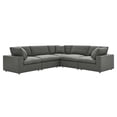 thumbnail image 1 of Modway Commix 5 Piece Down Filled Overstuffed Sectional Sofa in Gray, 1 of 5