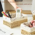 thumbnail image 1 of EGNMCR Desktop Storage Basket For Miscellaneous Items Keys Woven Storage Basket Coffee Table Organizer Woven Basket Storage Box Storage Frame Snack Basket Storage basket, 1 of 8