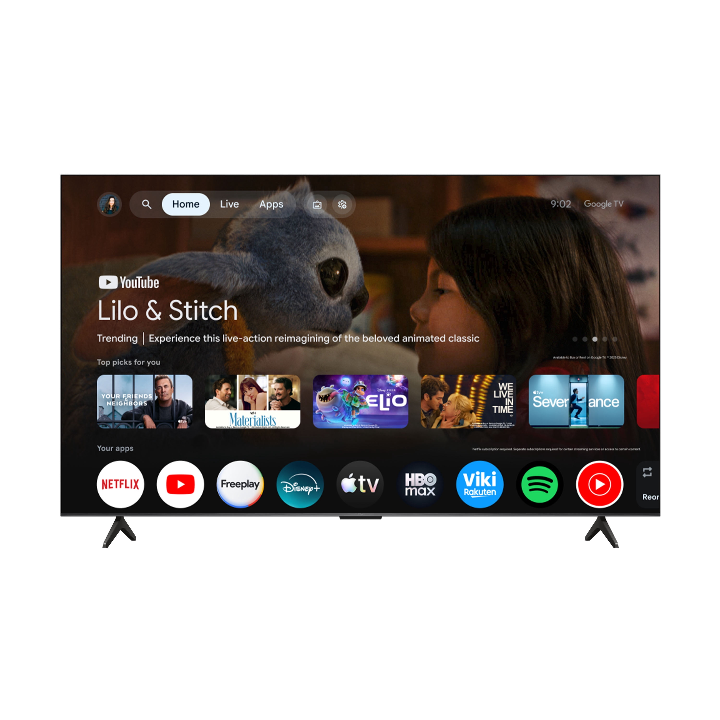 Téléviseur intelligent LED TCL 55" série QM51L 4K UHD HDR QD-Mini avec Google TV – 55QM51L