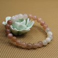 thumbnail image 3 of Natural Multicolor Sunstone Crystal Gemstone 8mm Round Beads Stretch Bracelet 7" Unisex, 3 of 5