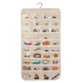 thumbnail image 1 of AMERTEER Hanging Jewelry Organizer With 80 Pockets Dual Sizes Non Woven Holder Accessory Display with Hanger Metal, 1 of 5