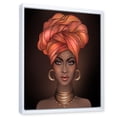 thumbnail image 2 of Designart African American Woman with Turban V FLOAT FRAME WALL ART, 2 of 4