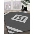thumbnail image 3 of Ahgly Tapis d'Intérieur Lavable en Machine Carré Transitionnel Gris Canon, 6 Pieds Carré, 3 of 7